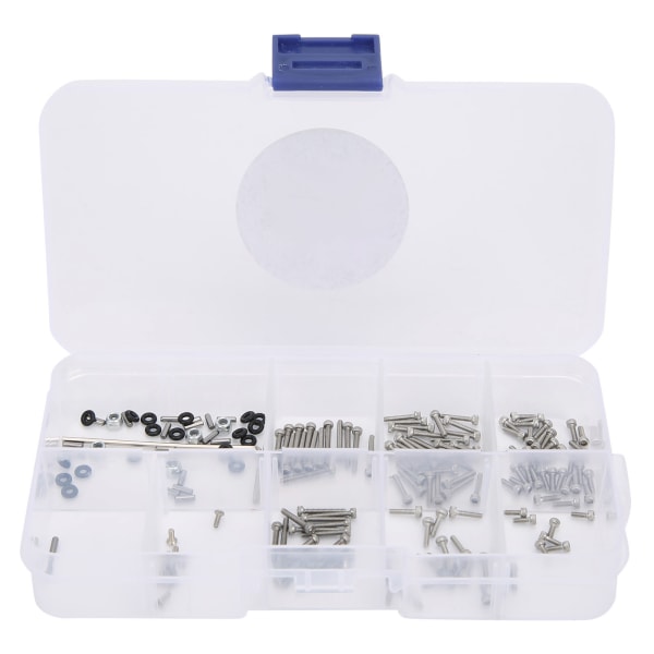 176 kpl / set ruostumattomasta teräksestä valmistettu ruuvimutterisarja set Axial SCX24 90081 1/24 RC-autolle
