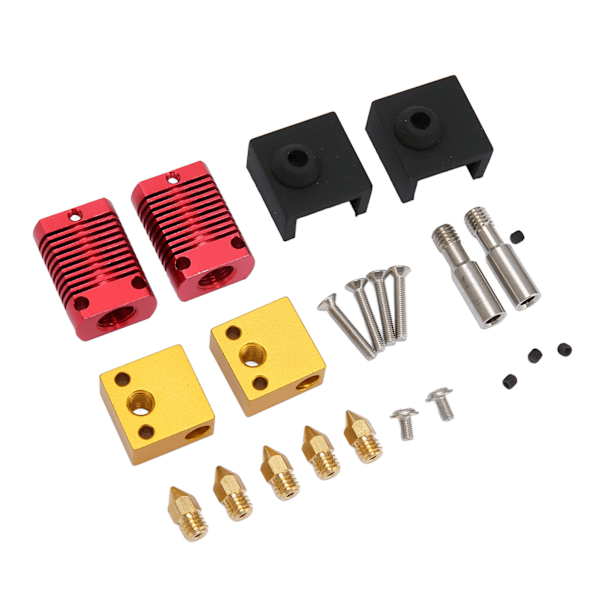 2-pack Hot End Extruder Munstycke Kit Hög Precision Anodiserad Frostad 3D-skrivare Extruder Hotend Kit för Ender 3 Ersättning