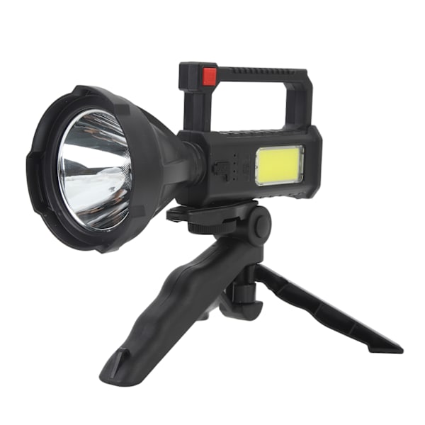 LED Strålkastare Starkt Ljus Lång Räckvidd Vattentät Handhållen Spotlight Ficklampa med Multifunktionsfäste
