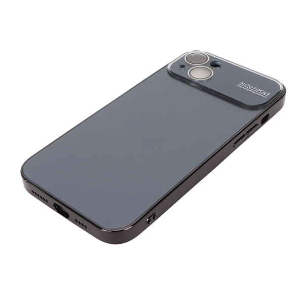 Elektropläterat phone case Stort fönsterobjektiv Kameraskydd Stötsäkert case Anti Scratch Svart för IPhone 14 Plus