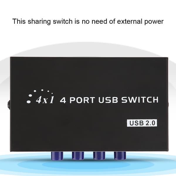 2/4 Port USB 2.0 Manuel Delings Switch Switcher Boks til PC Printer Scanner (4 Port)