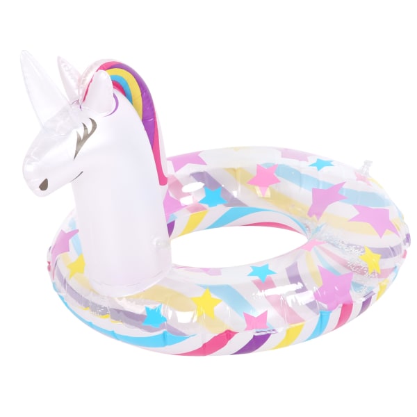 Barn for Unicorn Oppblåsbar Svømmering Glitter Pool PVC Float Tube Stjernemønster