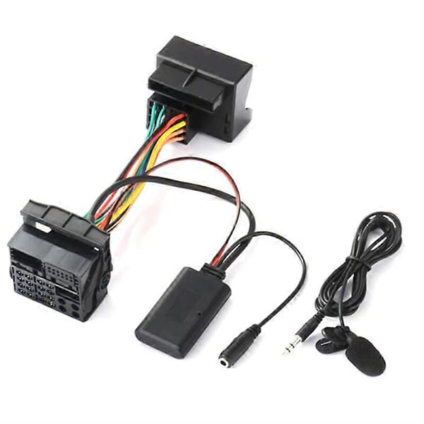 Lyd-AUX-kabeladapter Bluetooth 5.0 + ekstern mikrofon til Opel CD30 CDC40 CD70 DVD90 til Opel Black