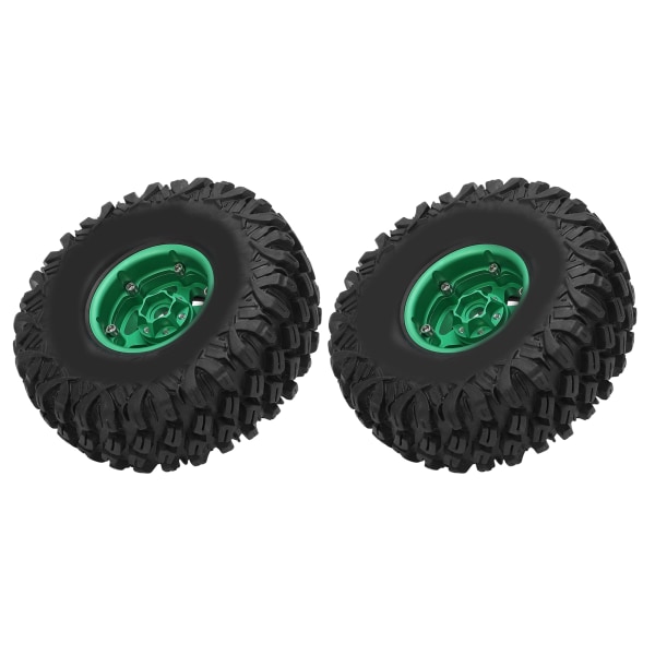 2 st/set 1,9 tum 120 mm hjulfälgar däck för Axial SCX10 D90 F350 1/10 RC bil uppgraderingsdelar Grön Svart
