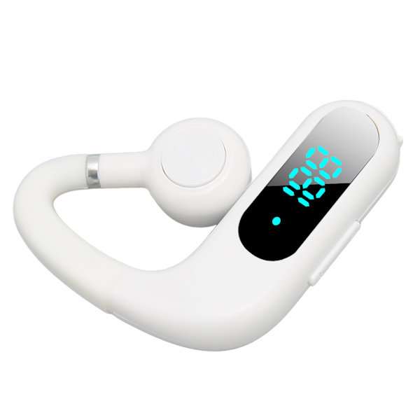Bluetooth kuuloke V5.3 melua vaimentava hands free -kuuloke Ultrakevyt kannettava 180 astetta pyörivä mikrofoni yrityksille valkoinen