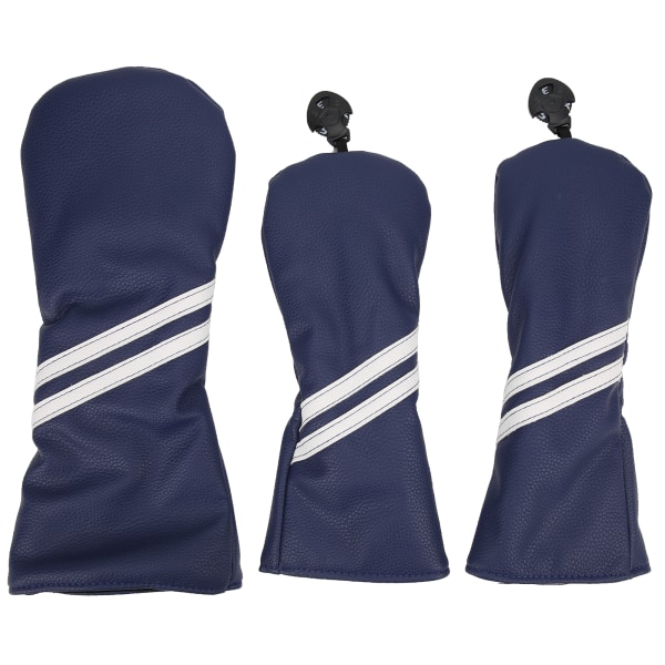 Golf Wood Headcover Cover Set Stripes Cue Headcovers Golf Club Head Covers för DriverBlue