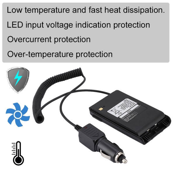 Bilbatterieliminator til ICOM Radio IC V80 IC V80E IC F3003 IC F4003 IC T70E