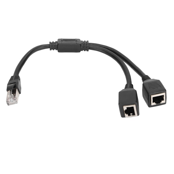 RJ45 Ethernet Adapter Kabel Forlængerfunktion 1 til 2 Port Fremragende Tilslutningssplitter Adapter til Hjemmekontor