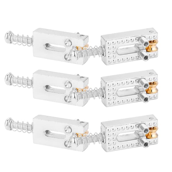 6 st gitarrsadlar med rullstall gitarrreparationsdelar (silver)