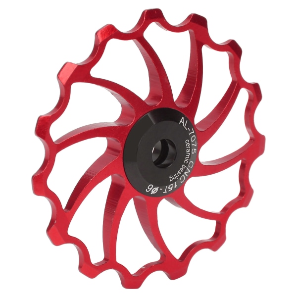 MEIJUN bagskifter styreskive hjul 15T keramisk leje til folde mountainbikes rød