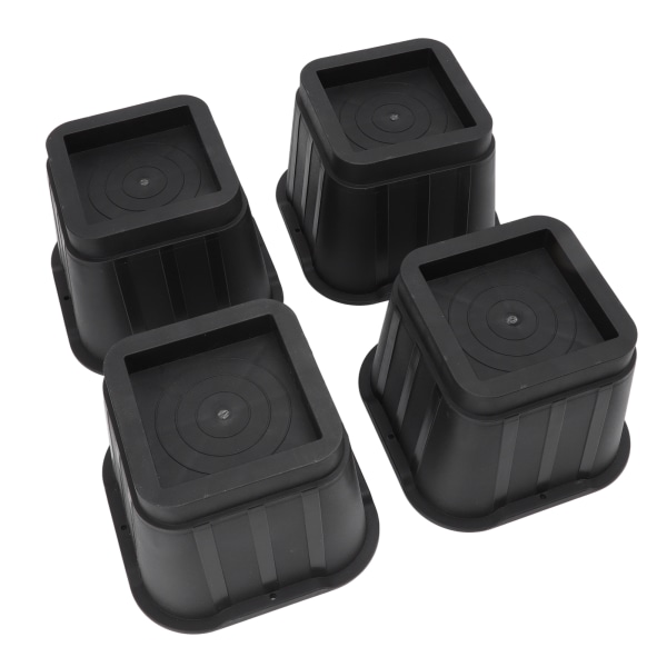 4 sett møbelrisere i gummi, sklisikre, 4 tommer sengeforhøyere for oppbevaring, skrivebord, sofa, stol, vaskemaskin