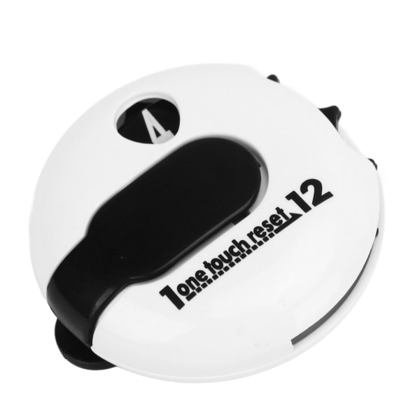 Golfscore Counter Cap Clip Handske Clip One Button Zeroing Golftillbehör Tävlingsräknare Vit och Svart