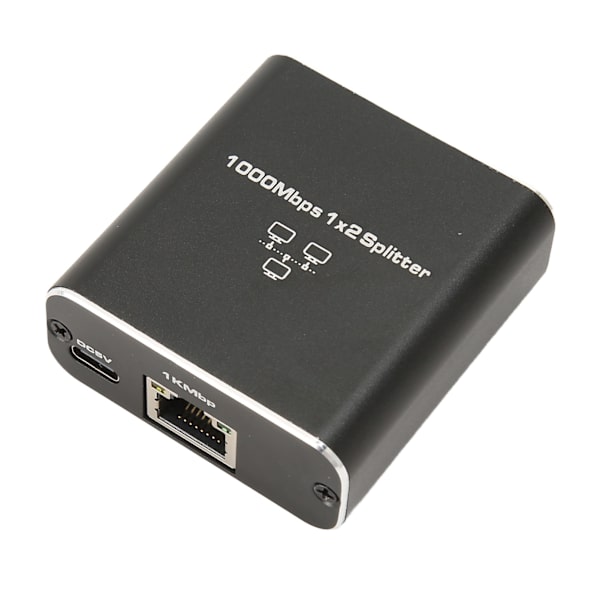 Gigabit Splitter 1000Mbps 1 in 2 Out RJ45 Port Aluminium Alloy Network Splitter för PC Laptop Router