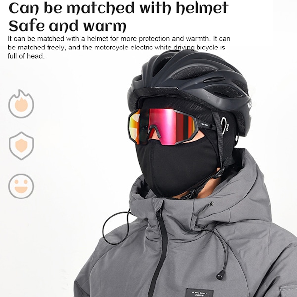 Balaclava Ansiktsskydd Hjälmfoder Vindtät Andningsbar Stretchig Huvudbonad med Glasögonhål för Män Kvinnor Vintercykling Löpning Skidåkning