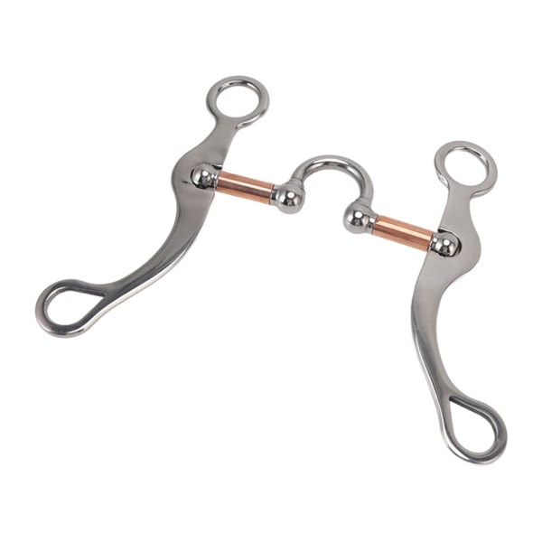 Heste Snaffle Bit Rustfritt Stål Rose Gullbelagt Heste Kneble Løs Ring Utendørs Hage Dyrking Heste Munn Bit