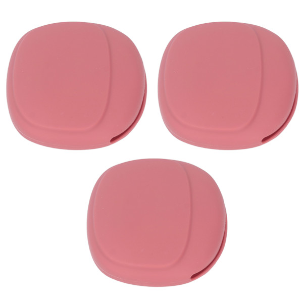3st Hörsnäckor Case Bärbar Mini Silikon Förvaring Öronsnäcka påse för hemmet Rosa