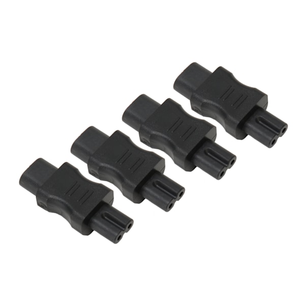 4 stk. IEC320 C8 til IEC320 C7 Konverter Strømstikadapter til PDU Chassis Laptop Computer UPS Stikkontakt