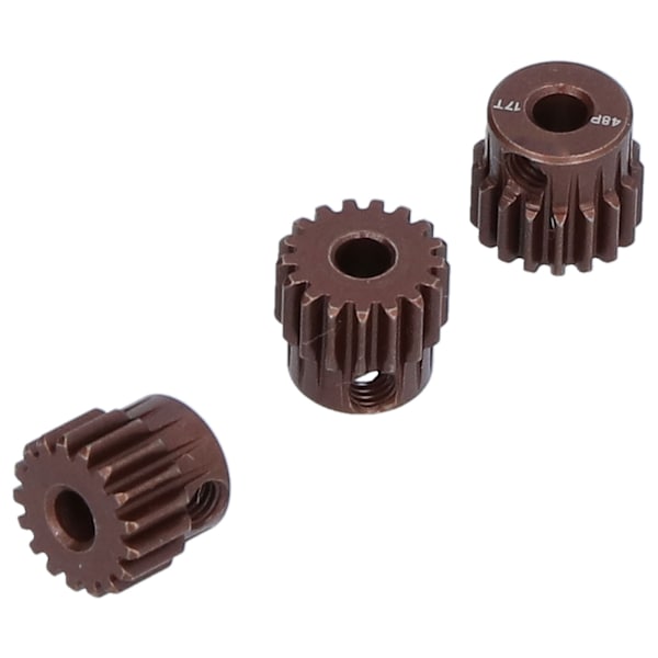 3 stk 48DP 17T stålpinion gear til 1/10 RC bil 3,175 mm aksel børsteløs/børstet motor