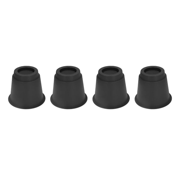 4 stk. Møbelriser i plast, 5 tommer, Heavy Duty, Stable, Runde Sengeløftere til Seng, Stol, Bord, Sofa, Sort