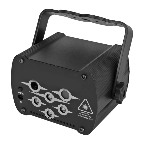 DJ Disco Scene Party Lys LED UV Lydaktivert Flash Strobelys med Fjernkontroll for Fester Bar 6 Hull USB-Lading