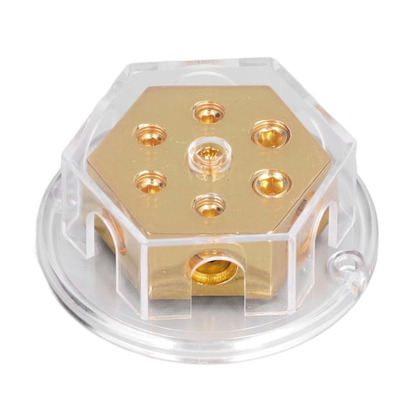 Fordelingsblokk Jordledning Negativ Splitter 2x0 Gauge Inn 4x4 Gauge Ut Sikringsholder for Bil Audio Forsterker