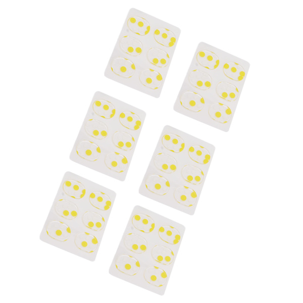 36 st Trumdämpare Gels Silikon Gel Pads Mjuka Trumdämpare för Trummor Cymbaler Tonkontroll Gula Vita Prickar