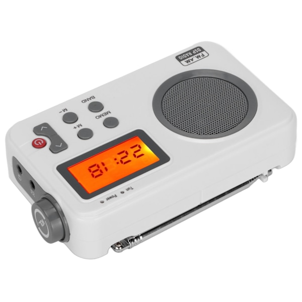 LCD Radio Kannettava AM FM Subwoofer HIFI Radio Tukee Näyttötaajuuskelloa Taustavalotoiminnolla