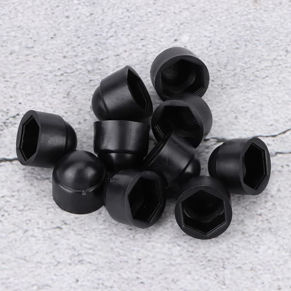 10 st 15mm/0.59in M8 Plast Hex Skruvar Muttrar Huvudskydd Tillbehör
