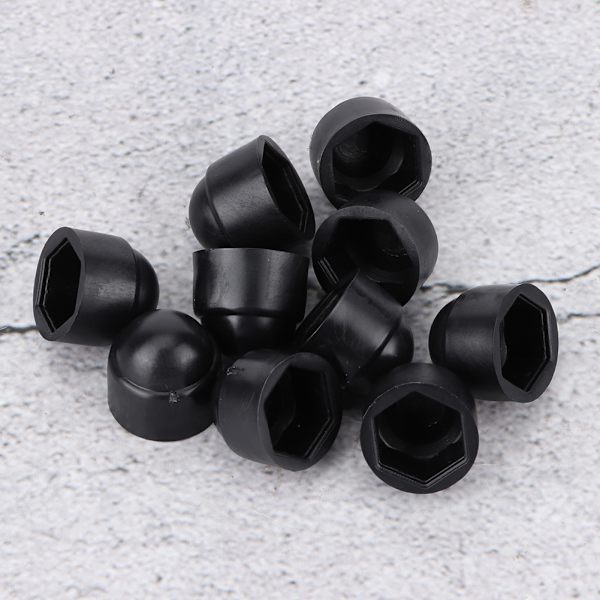10 stk. 15mm/0.59in M8 Plast Sekskantskruer Muttere Hode Deksel Tilbehør