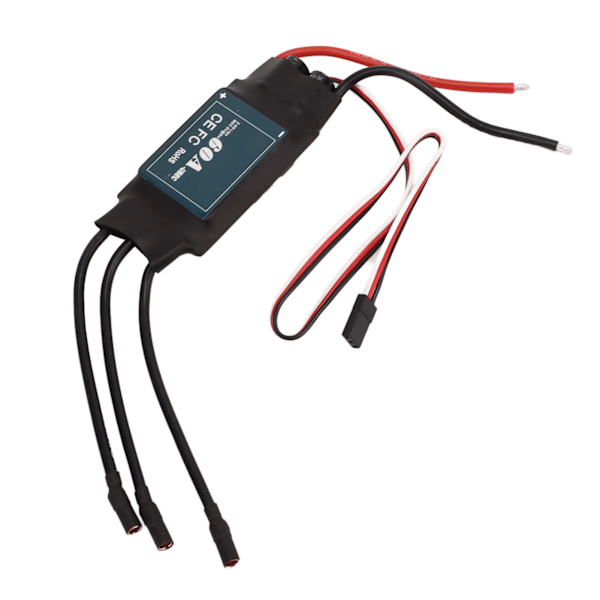 Børsteløs 60A ESC 2‑6S Elektrisk Motorhastighedsregulator til RC Bil Båd Undervands Propeller