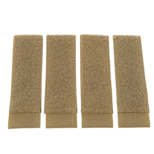 4 st Hook and Loop Patch Nylon Hook and Loop Molle Fästplatta för Träningsväst Jakt Skytte Spel Khaki