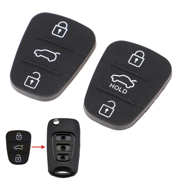 Silikon 3-knapps case Ersättningsnyckel för Hyundai Kia A