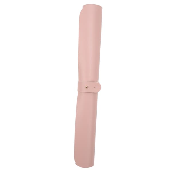 Dobbeltsidig bordmatte Multifunksjonell vanntett skrivebordsmusematte i skinn (rosa sølv)