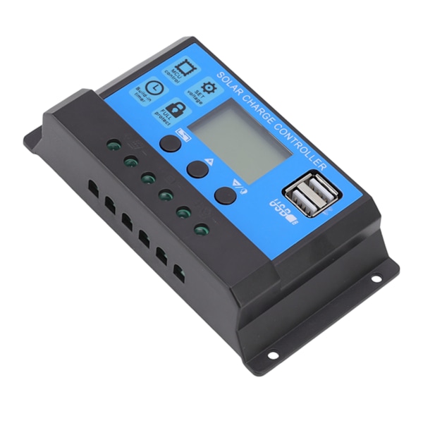 12V 24V Solcellsladdningsregulator Dubbel USB-port Solpanel Laddningsregulator för Industri 10A