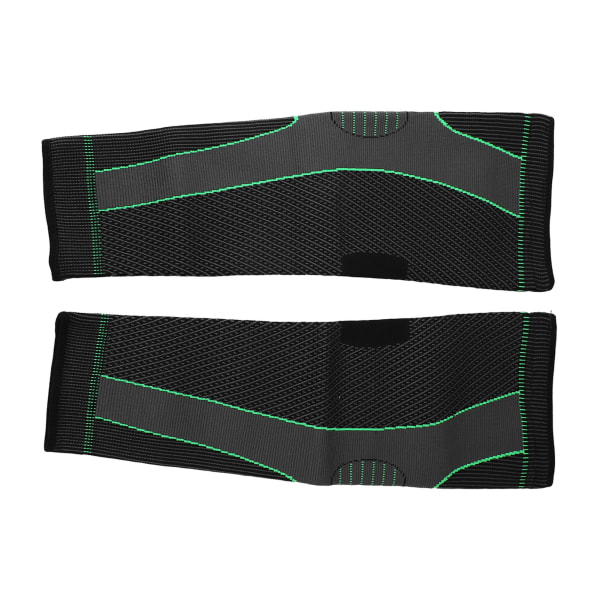 1 par sportsknebeskyttere forlenget strikket trykkbeskytter pustende 2 korrugeringsmønster Grønn XL 48 cm