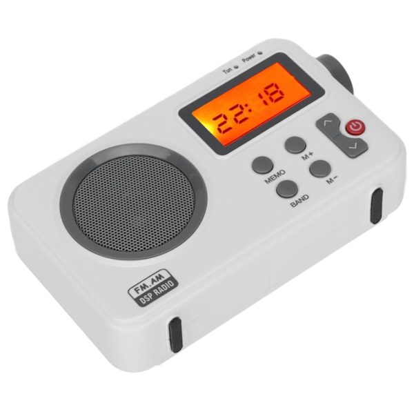 LCD Radio Kannettava AM FM Subwoofer HIFI Radio Tukee Näyttötaajuuskelloa Taustavalotoiminnolla
