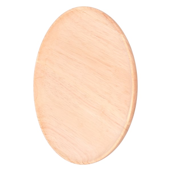 Rund serveringsbrett i gummitre for middagstallerken, teservering, frukt, snacks og matlagring, 27 cm