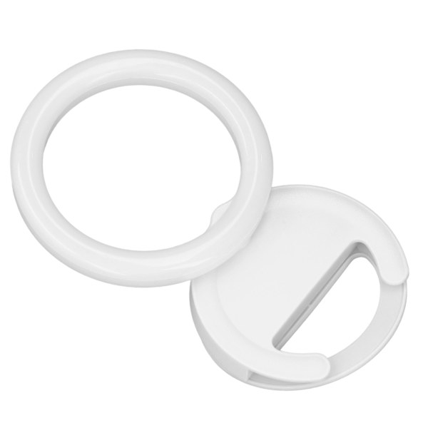 Clip-on Ring Light til Telefon 180 Graders Rotation 3 Farver LED Selfie Ring Light til Telefon Tablets Laptops Hvid