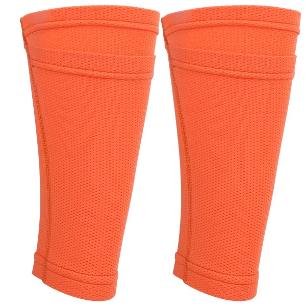 1 par fodbold skinnebensbeskytter sokker dobbelt lag skinnebens ærmer til fodbold træning OrangeYouth / M