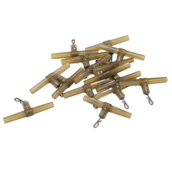 15 stk Fiske Crimp Swivel T Formet RRing Gjenbrukbar Bærbar Grønn Krysslinje Tackle Kobling