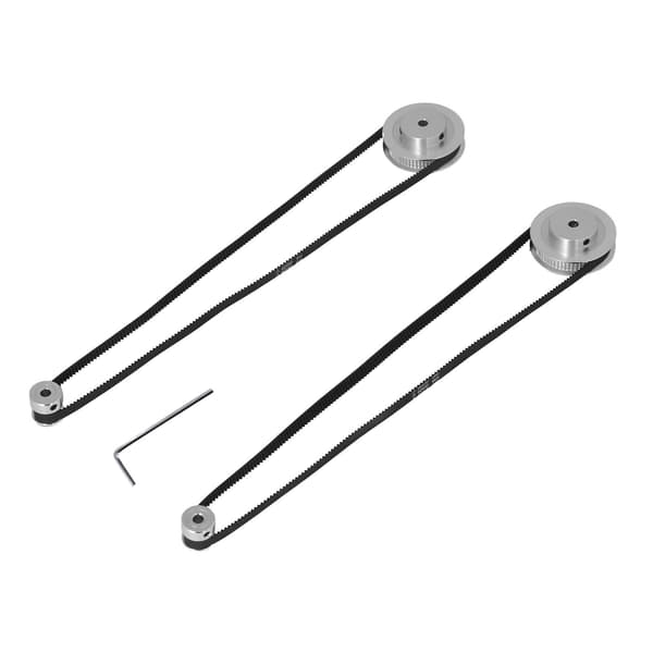 2 sæt tandremsskiver 20 60 tænder synkronhjul med 2 stk. 6 mm bred rem til 3D-printer 5 mm boring