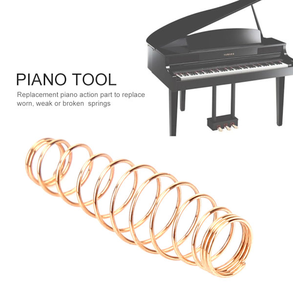 Spiralfjäder i mässing för upprättstående pianoreparationsdel Instrumenttillbehör Set om 90 st