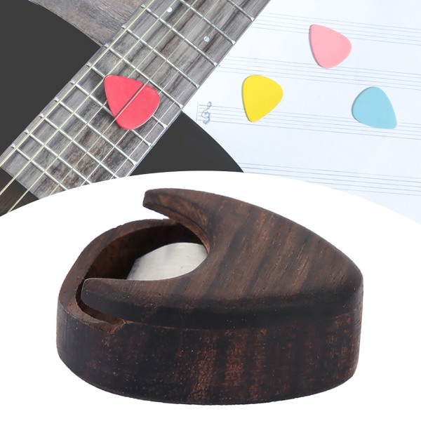 Premium Rose Wood Guitar Pick Box Hjerteformet Pick Box Pasta Box til Standard Pick