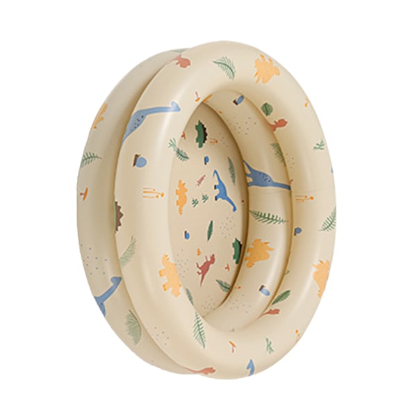 Oppustelig Pool Baby Retro Oppustelig Svømmepøl Familie Sød Stil Fortykket Vandpool Beige Dinosaur