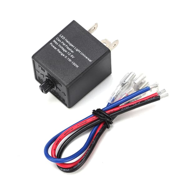 Universal 12V Motorcykel LED Blinklys Blinklysrelæ Justerbar
