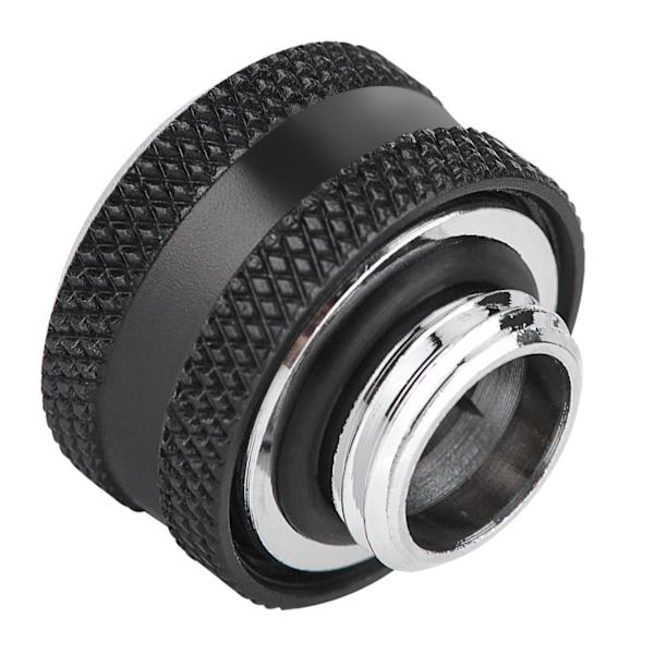 4 st/pack Vattenkylningskompressionskoppling för styvt akrylrör OD 16mm Svart