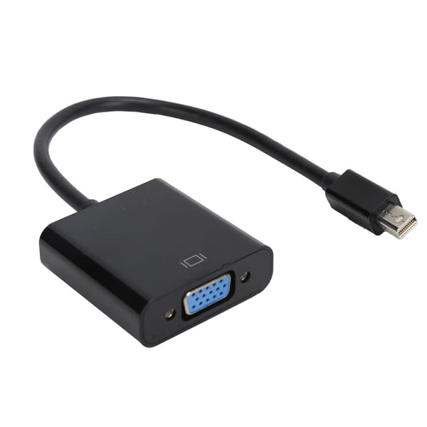 Mini DP Hane till VGA Hona Adapterkabel ABS för ThinkPad PC Dator Svart