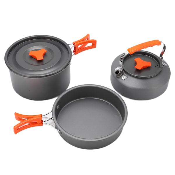 Kastrull med Serviskombination Halkskydd Non-stick Beläggning Lätt att Rengöra Camping Köksredskapsset