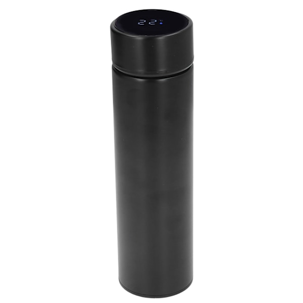 Smart vannflaske 500 ml LED-skjerm matkvalitet rustfritt stål bred applikasjon avtakbart filter LED vannflaske svart