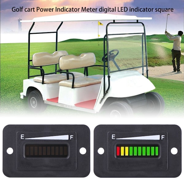 36V LED Digital Batteriindikator Måler for Golfbil